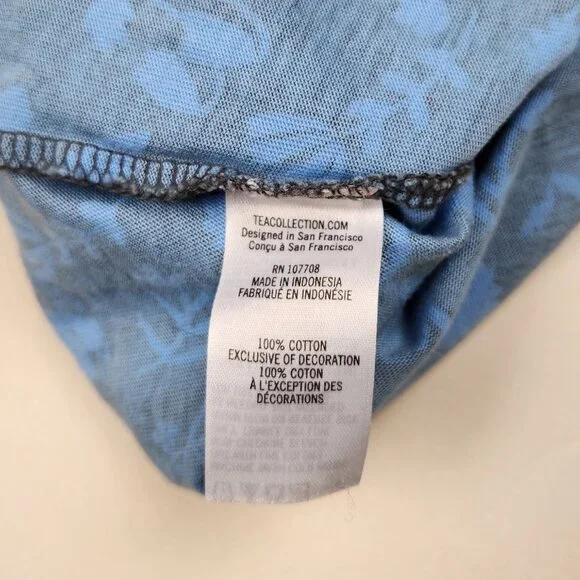 Tea Collection Long Sleeve Sparkle Henley Dress Floral Forest Animals sz 6 - Picture 7 of 8